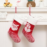 Yebay Božićne čarape Svečano ukrasno Xmas Tree Santa Claus Navidad Božićni čarapa Sack za zabavu