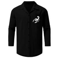 AVITICD muški kratki rukav majica s kratkim rukavima u klasičnim fit crnoj košulji za muškarce