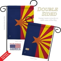 Države Arizona Garden Flag set regionalnog X18. Dvostrane ukrasne vertikalne zastave Dekoracija kuće