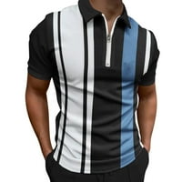 Feterrnal Muška košulja Golf majica Retro Color Contrast na otvorenom ulični kratki rukavi s gumbinim