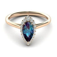 Certificirani prirodni antikni Alexandrit Ring 14K Zlatni svadbeni vjenčani prsten June Birthstone Rashi