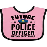 Inktastični budući policajac poput mog sjajnog ujaka poklona dječaka ili dječje djevojke bib