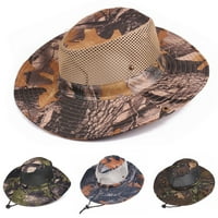 Anvazise unise ljetni camo prozračni mrežasti zaštitni šešir Boonie Vanjska lovačka kapa kafa zelena
