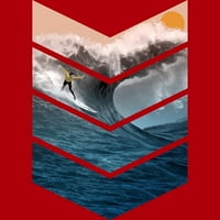 Sunrise Surfer Juniors Red Graphic Tee - Dizajn od strane ljudi 2xl