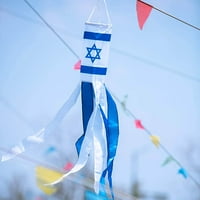 Lacyie Izrael zastava Windsock vodootporni patriotski dekor otporan na blede