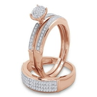 0. Carat okrugla Bijela laboratorija stvorila je moissan Diamond muške i ženske angažman zaručni prsten