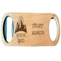 Cathet Washington Laserski urezani drveni otvor za otvaranje boca čeka se dizajn