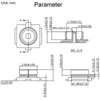 U.FL-R-SMT SMT PCB konektor za ploče SMD IP muški utikač Mini kartica antenska baza