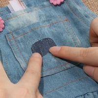 Nove hlače Šivenje Applique Traperice DIY Tkanina zakrpa za patch naklonjeno željezo na crnoj četvrti-veliki