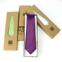 Spring Nottion Boy's Solid Color Satin Zipper kravata
