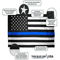 Policija tanka plava linija Američka zastava najlona vezena ušivena