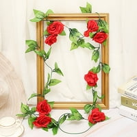 Artificial Rose Vine lažna svila ruža viseća vinova loza cvijeća vijenac za vanjski vjenčani luk vrt