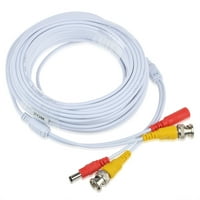 Boo 65ft bijeli BNC produžni kabelski kabel za zamjenu za noć za noćnu sovu HD sigurnosnu kameru -PXHD50NW-BU