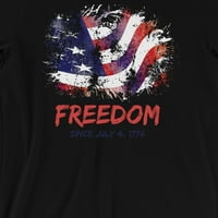 Sloboda od muške grafičke majice smiješno 4. jula odijelo za muškarce