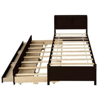 Holaki Twin Platform krevet sa polica za ordinaciju za dva odvojena ploča i ladice - Okvir kreveta od