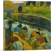Washerwomen u Roubine du Roi Arles Canvas Art Print Paul Gauguin - Veličina: 12 12
