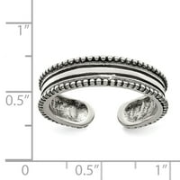 Bijeli sterling srebrni prsten podesivi polirani i antikviteti