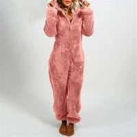 Plus size Fleece pidžama za žene zimska toplo kopnena kapuljača Plish Sherpa Tumpsinc Need-Oneye Loungewears