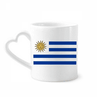 Urugvaj Nacionalna zastava Južna Amerika Zemlja Šolja Kafa Cerac Objavilo Stakleno srce