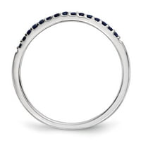 14k bijeli zlatni plavi safirni prsten