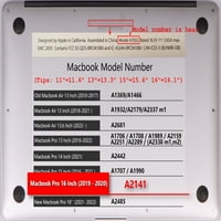 Kompatibilni MacBook Pro SL. Model A2141, plastična zaštitna futrola Tvrtka za kabel na tvrdom poklopcu,
