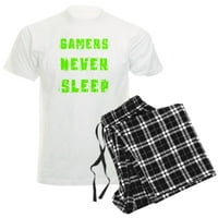 Cafepress - igrači nikad ne spavaju pidžame - muške svjetlosne pidžame