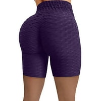Outfmvch joga hlače ženske kratke hlače naborani visoki struk Trčanje za trčanje Fitness Yoga Hlače