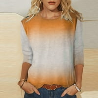 Levmjia Ženska majica, vrhovi plus veličina modna tiskana majica Srednja rukava rukavi bluza okrugli