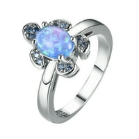 Keusn Angagement okrugli rez Zirkoni Žene vjenčani prstenovi nakit prstenovi za žene Full Diamond Dame