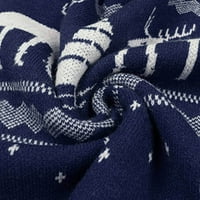 Zimske ponude za dame Dame Crew vrat Ispis Božićni tisak Dugi rukav Pulover Ležerne prilike Plit džemper