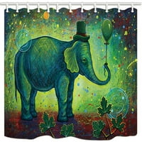 AnimalColourful Crtani slon balon poliesterske tkanine Kupatilo Tuš za tuširanje