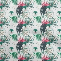 Onuone baršunasto zelena tkanina tropska cvjetna DIY odjeća za pretežnu tkaninu Tkanina od dvorišta