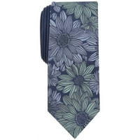 Bar III Muška cvjetna samostalna kravata, crna, jedna veličina
