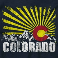 Kolorado Mountain Pride Co State Flag Graphic T Majica Muškarci ili žene Brisco brendovi 2x