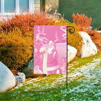 Sretan božićni ružičasti vrt zastava dvostrano dvorište zastava zastava na otvorenom na otvorenom za