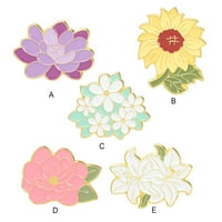 TureClos broševi šareni cvjetni sočni postrojenje cvjetni ispis emajl rever igle elegantne značke u
