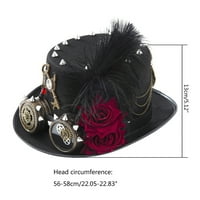 Retro naočale tamno ružičani lanac peka parni parni šešir Halloween kapa s zupčanikom Viktorijanskom