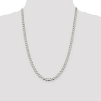 Sterling srebrni ravni link od ogrlice od lanaca Privjesak šarm fini nakit za žene poklone za nju