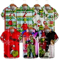 Božićna majica za muškarce Dječja zabava Ispisana Ležerne prilike Havajska majica s kratkim rukavima