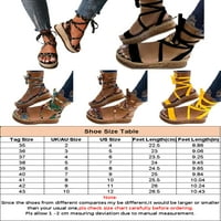 Tenmi Womens Gladijator i čipke Up Sandales Espadrilles Sandale Ležerne ljetne cipele