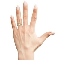 Superjeweler 1. karat ovalni oblik zeleni ametist i dva dijamantna prstena u karatu bijelo zlato za