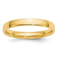 10ky LTW Comfort Fit Band prsten, žuta - veličina 9.5