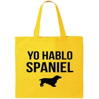 Yo hablo španijel pamučna platna torba