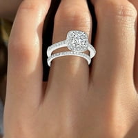 Ženski prsten Rhinestone Men Nakit Prstenje veličine 6- Legura Poklon parovi prsta