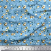 Provera o tkanini Soimoi Silk, lišće i cvjetne umjetničke tkanine otisci sa dvorištem širom