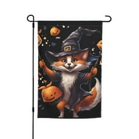 Halloween Wizard za vrtne zastave Dvostrane vertikalne zastave 12 18 za vanjsko dvorište Halloween ukrasi