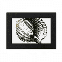 Black Scallop morski život ilustracija na desktop okvira okvira ukrasi slikanje slika