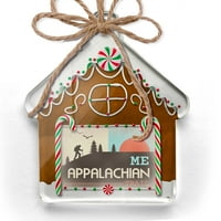 Ornament tiskani jedno obostrane američke planinarske staze Appalachian Trail - Maine Christmas Neonblond
