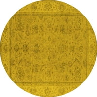 Ahgly Company u zatvorenom okrugli orijentalno žute tradicionalne prostirke, 5 '