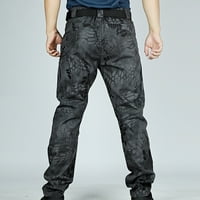 Teretne pantalone za muškarce na čišćenju čvrste boje plus veličina Višestruki džepovi Cargo Hlacke